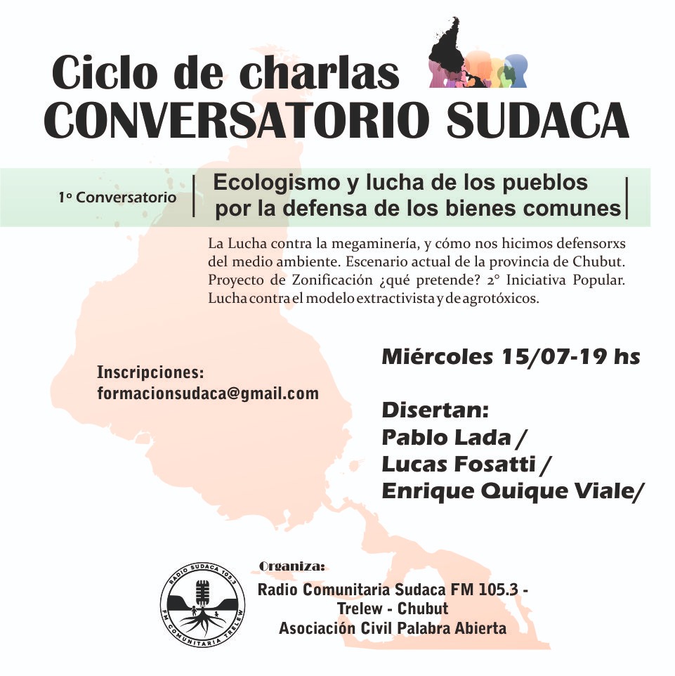El miércoles comienza el Ciclo de Charlas: Conversatorio Sudaca