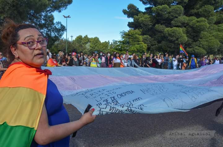 LA BANDERA DEL ARCHIVO DE LA MEMORIA TRANS FUE PARTE DE LA 3RA MARCHA DEL ORGULLO LGBTIQ+
